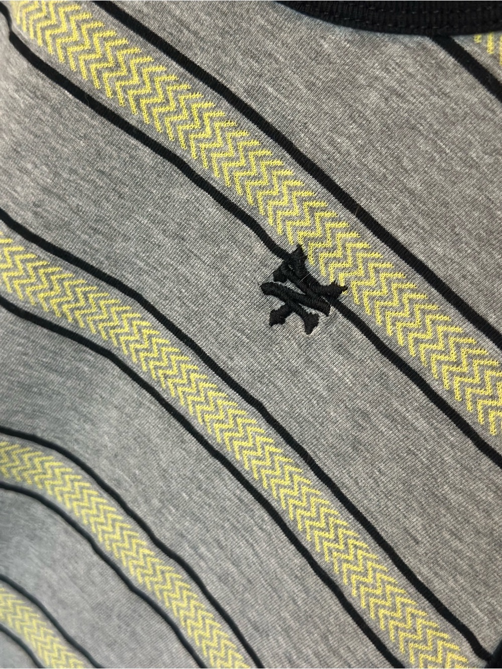 Zoo York Gray Crewneck Sweater with Yellow Stripes